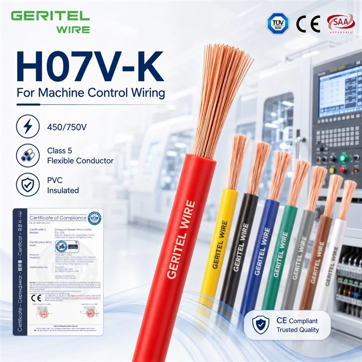 H07V-K prepojovací kábel pre interné pripojenia elektrického zariadenia