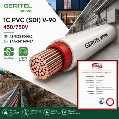 Kábel GERITEL WIRE SDI pre spoľahlivé pevné elektrické vedenie
